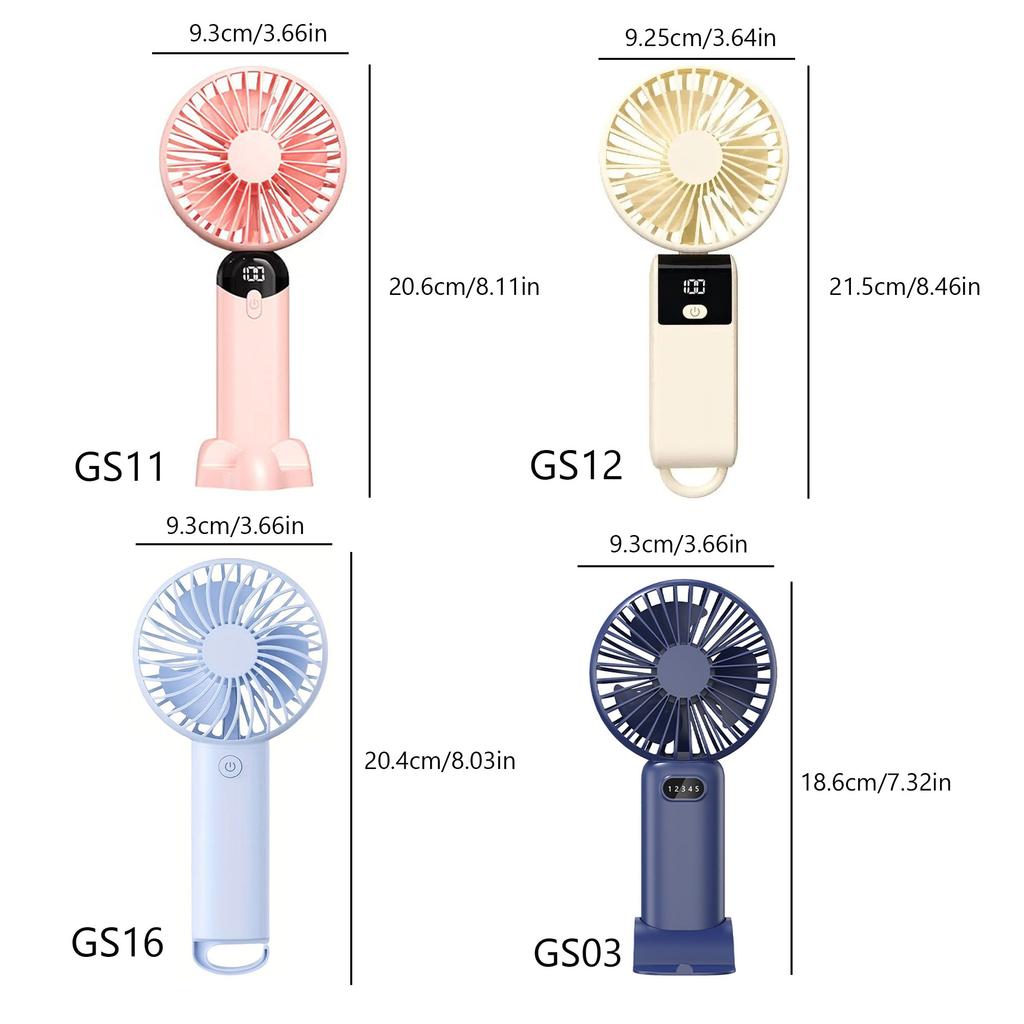 GS03/GS11/GS12/GS16 New mini handheld fan - USB charging portable small fan - Four styles