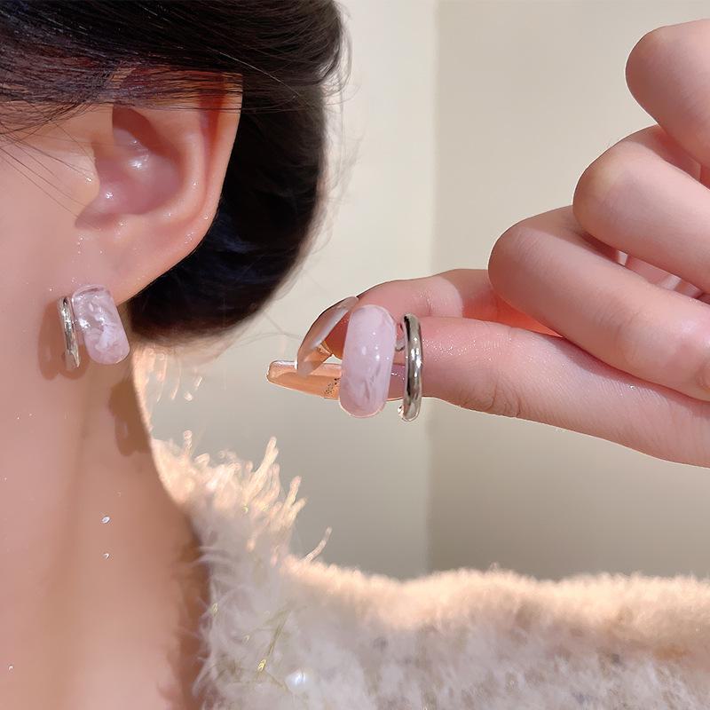 

Элегантные прозрачные серьги в форме буквы С из смолы для женщин — модные и универсальные украшения, вдохновленные интернет-знаменитостями