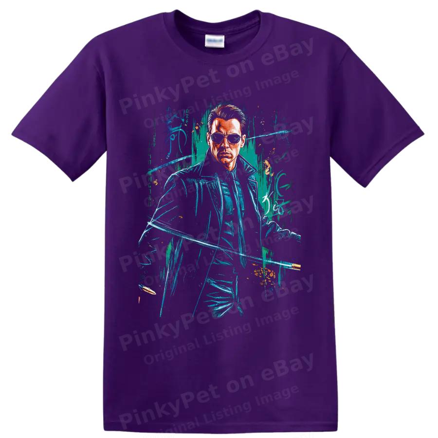 The Matrix Movie T Shirt Cyberpunk Sunglasses Action Sci Fi Graphic Retro Tee