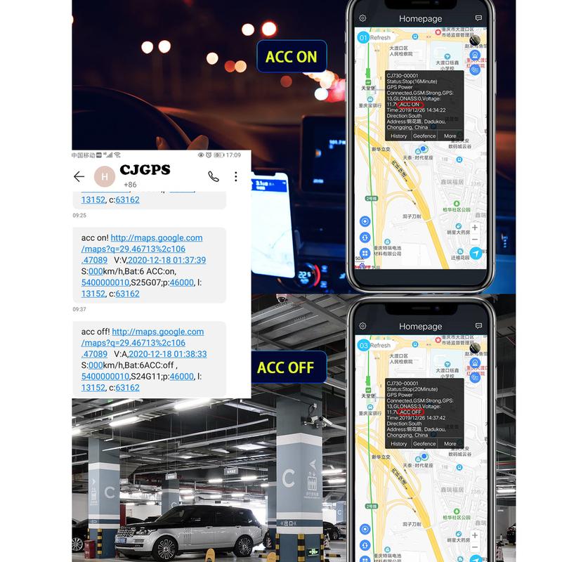 2G CJ780 4PIN Relay GPS Tracker Car Motorcycle ACC status Tow away Power off SMS alarm shock move call Cut oil Locator Free APP