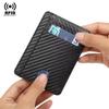 Ultra Thin Credit Card Holder Pu Leather Slim Wallet RFID Blocking Carbon Fiber Minimalist Cardholder Smart Wallets for Men