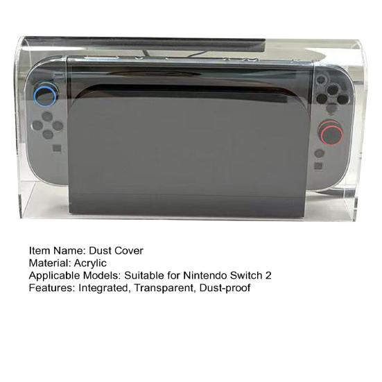 Acrylic Dust Cover for Nintendo Switch 2 Integrated Transparent Game Console Dust-proof Protective Cover Shield Game Console Accessories