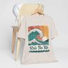 Vintage Riding the Tides Graphic T-Shirt – Surf-Inspired Design for Casual Style