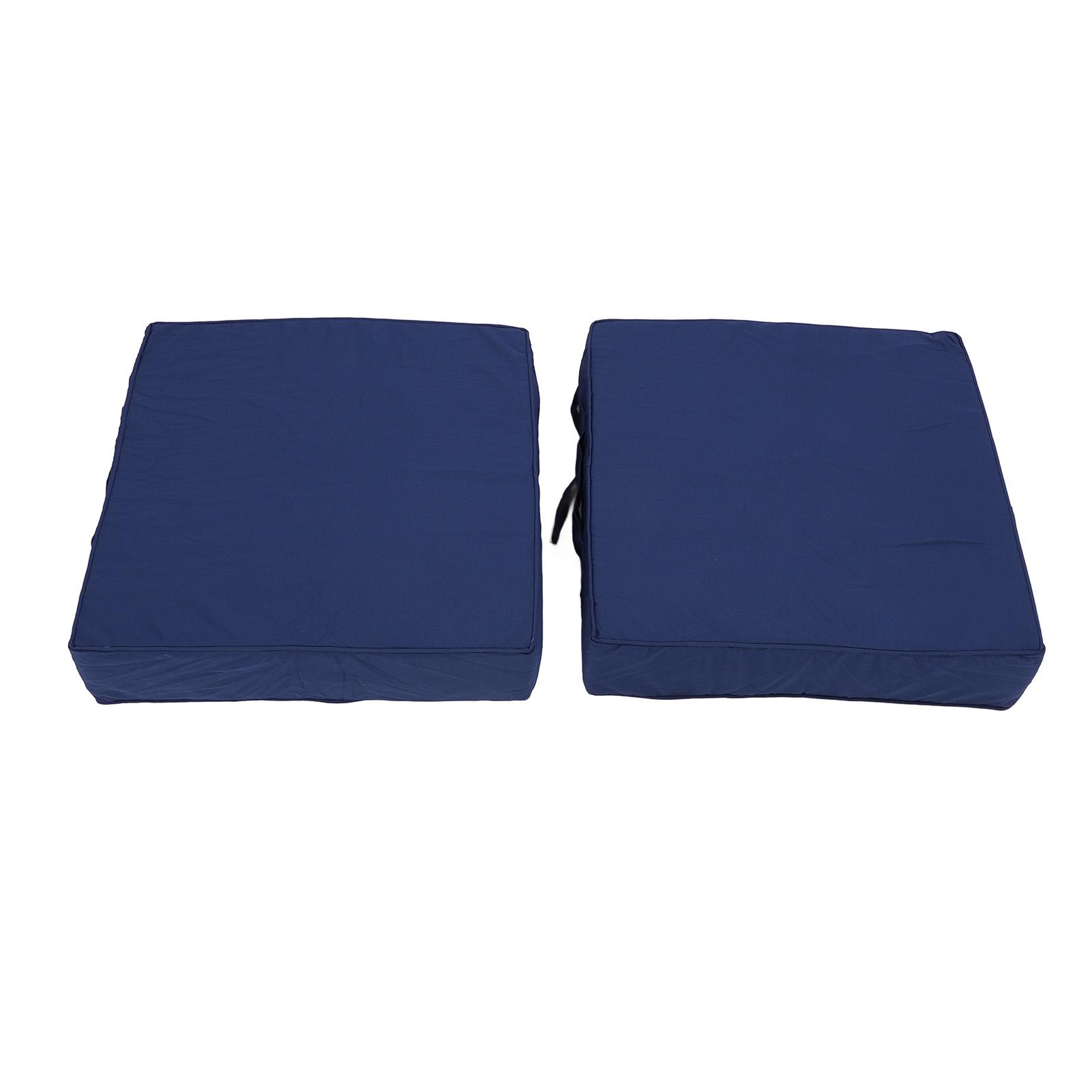 

2шт подушки для патио-кресла 18.9x18.9x3.94in подушки для сидений на открытом воздухе для садовой мебели для патио-дивана темно-синий