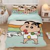 Cute Crayon Shin chan ,Microfibre Bedding Sets, Children's Bed Linen with Zip Room Decor Duvet Cover for Teenagers adult