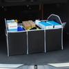Car Trunk Organizer, Portable Foldable Waterproof Auto Storage Bag With 3 Compartments, Collapsible Cargo Trunk Groceries Organizer, Car Accessories