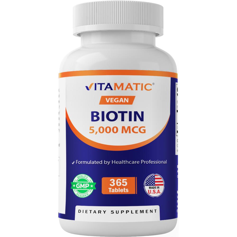 Vitamin Biotin 5000mg 5mg Unisex 1 pcs 365 servings