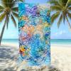 Seaside Microfiber Beach Towel, Water-Absorbing Quick-Drying Double-Sided Velvet Printed Bath Towel