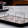 Transparent Whiskey Glasses Mountain Crystal Glass Drinking Glasses for Drinking Bourbon, Cognac, Scotch, Cocktails 125-380ml