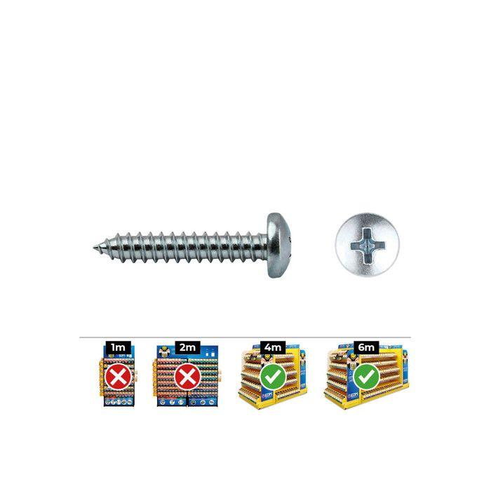 Vis Tete Cylindrique Philips Din 7981 3,5x16 Zinc Plat. Boîte 500 Uni. Celo