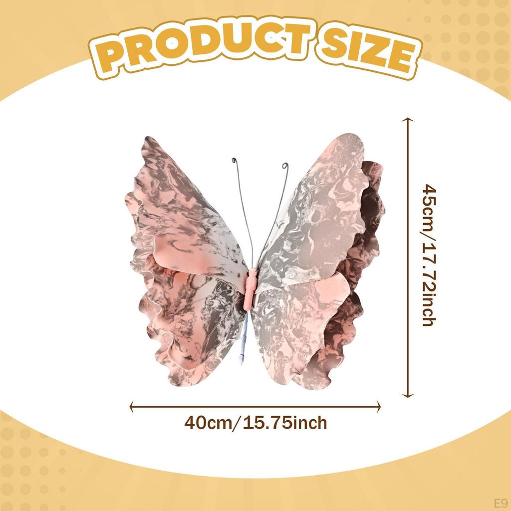 3D Butterfly Party Decoration Artificial Ornament Large Creative Backdrop Wall