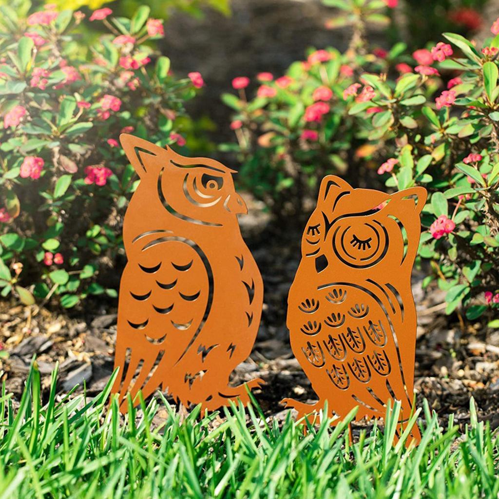 Iron Flowerpot Decoration Cartoon Plug-In Animal Landscaping Aging Resistance Holiday Gifts Retro Waterproof for Outdoor Garden