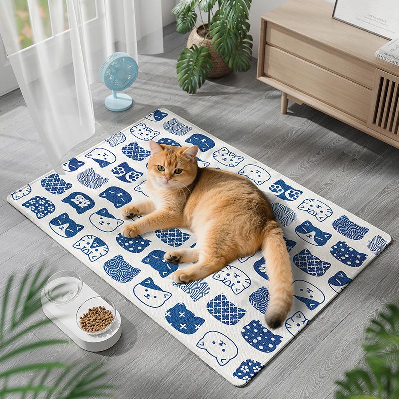 Cooling Pet Mat for Cats & Dogs, Sleeping Pad with Breathable Fabric, Anti-Mold & Durable, Heat Dissipation Cooling Pad for Pets