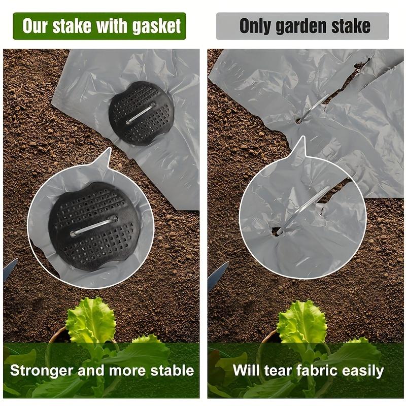 100 Sets Heavy-Duty U-Shaped Zinc Alloy Tent Stakes with Washers - Ideal for Outdoor Tents, Gardening Fabric, Landscape Cloth.