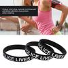 3 stuks Modieuze Siliconen Polsband Slijtvast Elastische Armband met Letter Decoratie