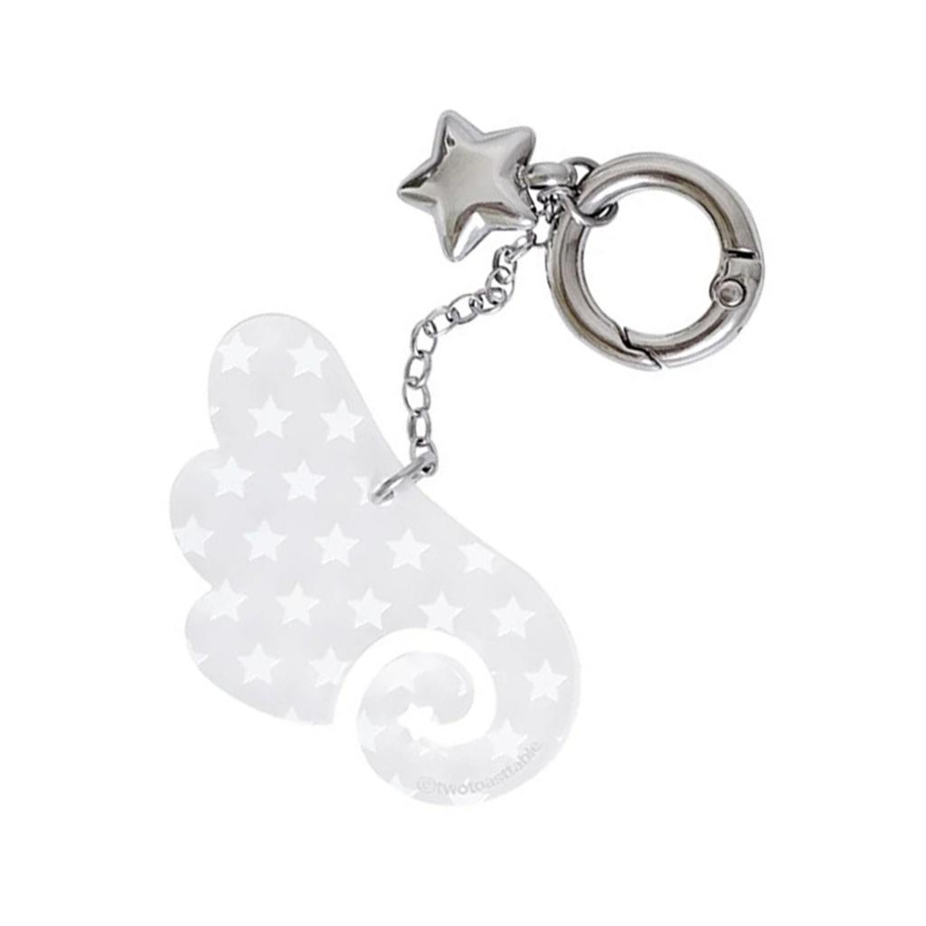 Chic Korean Style Angel Wing Keychain Backpack Pendant Fashionable Bag Charm Accessories for Trendy Fashion Lovers