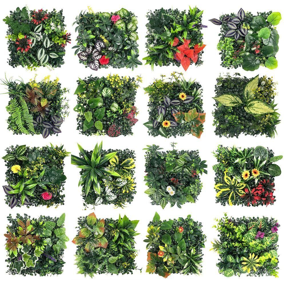 DIY Artificial Plant Wall Panel Sunflower Simulation Maple Plant Sheet  Living Room