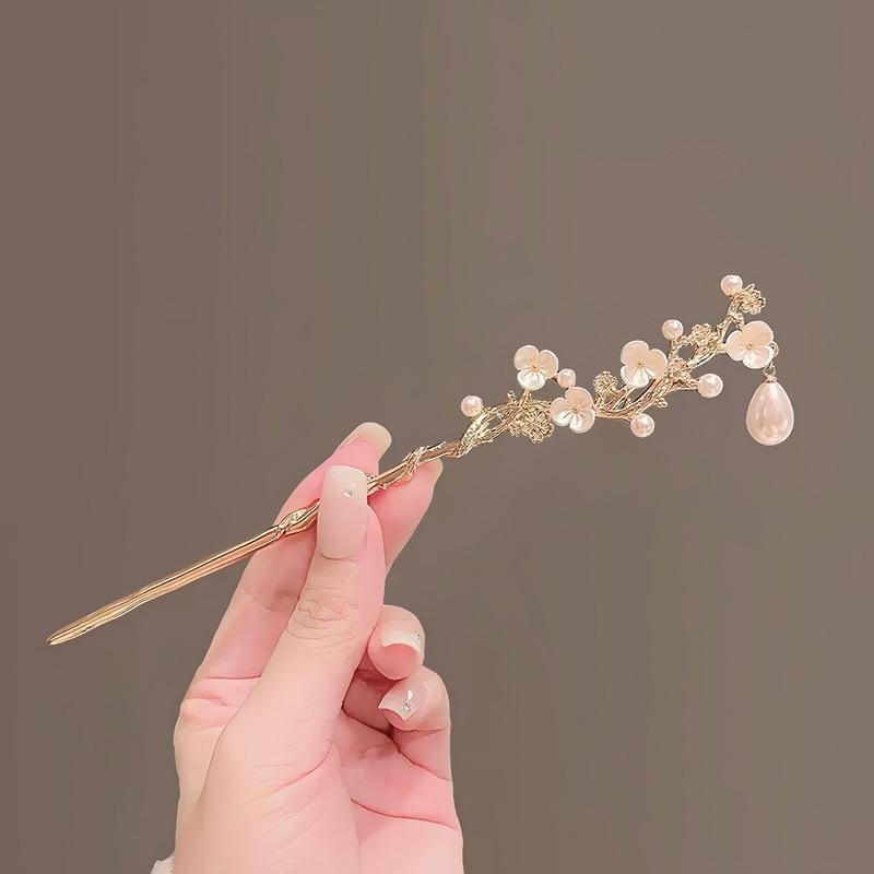 Sweet Romantic Chinese Style Hairpins Fashion Versatile Hair Accessories Jewelry Flowers Women's Girls' Hair Accessories Hairpin