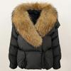OFTBUY 2024 Winter Jacket Women Natural Real Raccoon Fox Fur Collar White Duck Down Coat Thick Warm Streetwear Casual Outerwear