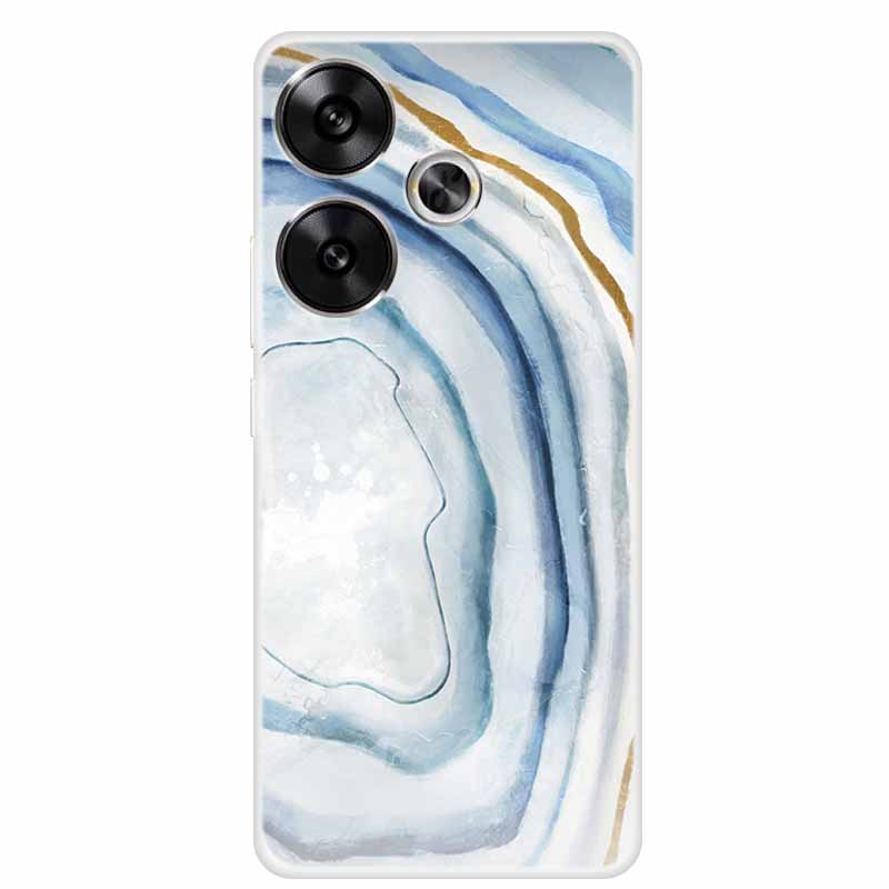 Marble Soft Phone Case For Poco F6 Transparent Case Silicone TPU Cover Funda Para Shield Clear Case for Xiaomi Poco F6 F 6 Pro