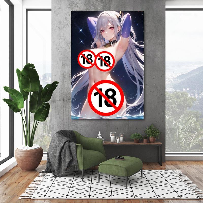 Pornografische Anime-Mädchen Sexy Skirk Nude Unzensierte Poster Wand Kunstdruck Raumdekoration Leinwand Gemälde Kein Rahmen
