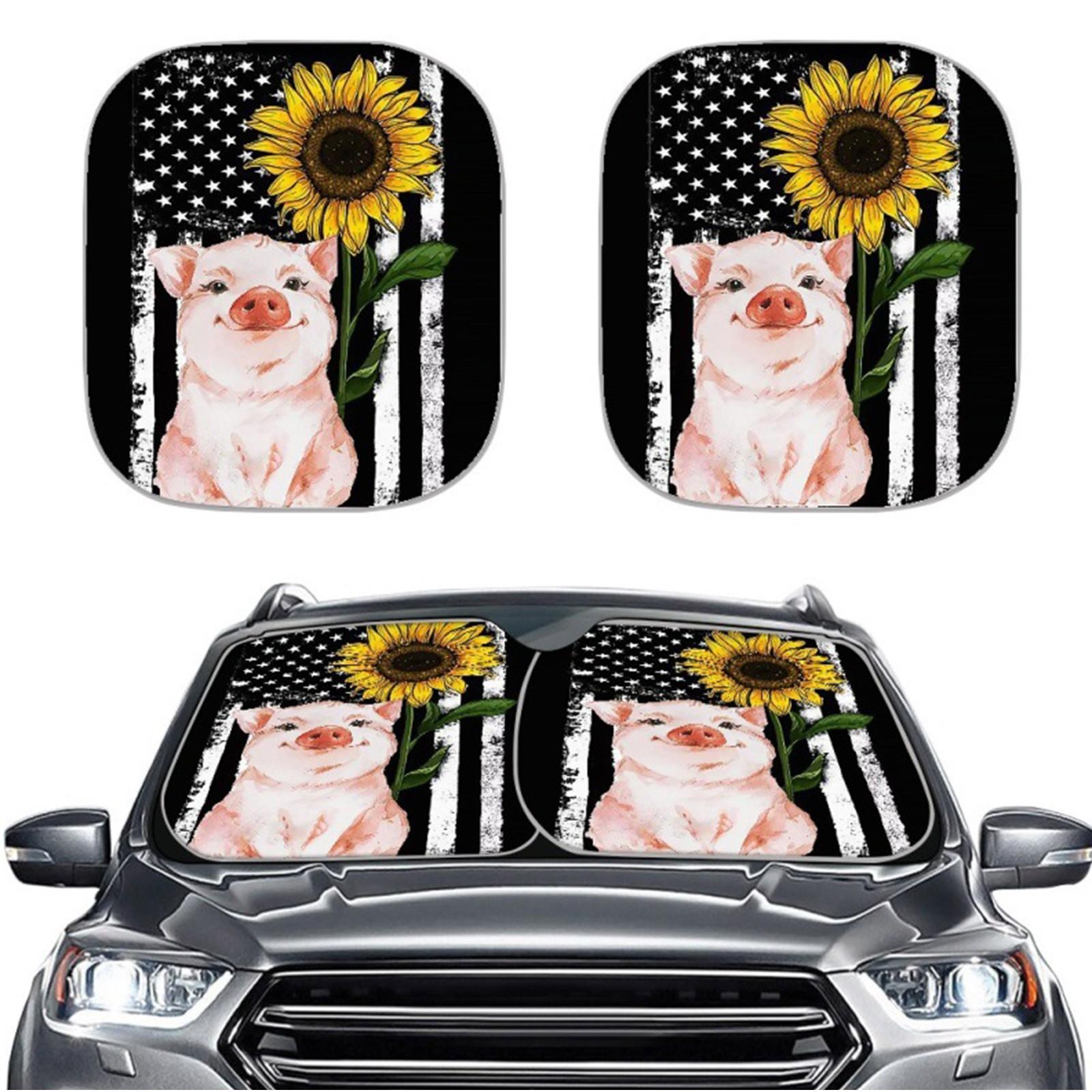 

Персонализированный автомобильный лобовой козырек, солнцезащитный козырек, двухсекционный One Size белый