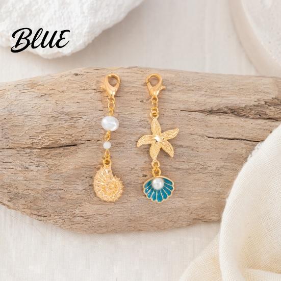 Sexy Beachwear Accessory 2Pcs/Set Bikini Hanging Chain Ocean Theme Keychain