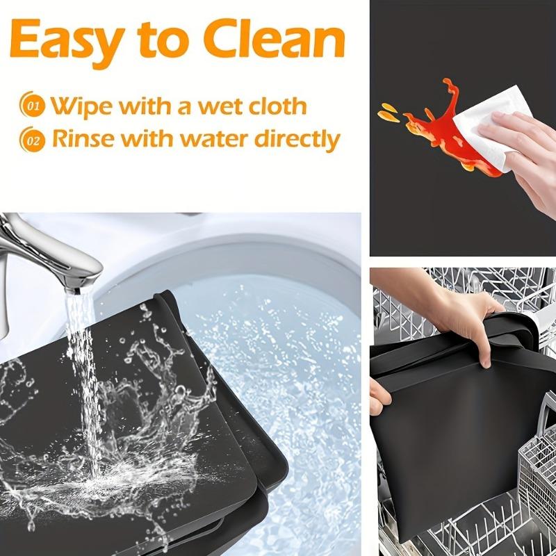 1pcs Silicone Washing Machine Cover Large Thick Waterproof Dustproof Top Mat Pad for Home Appliances Protection Storage Pad