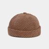 Fashion Hip Hop Skull Beanie Cap Solid Color Thick Brimless Hats Adjustable Autumn Winter Pumpkin Hat Men