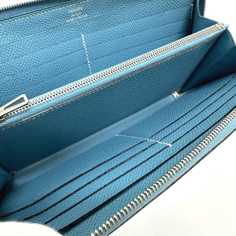HERMES Asap Long Classic Round Wallet Long Wallet Long Wallet Epsom Blue gene