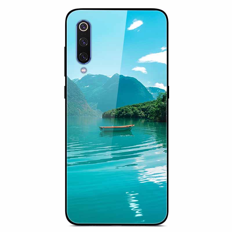 For Xiaomi Mi A3 Cases Luxury Tempered Glass Space Phone Covers for Xiaomi MI 9 Lite Case 9lite MiA3 Hard Back Shell Protective