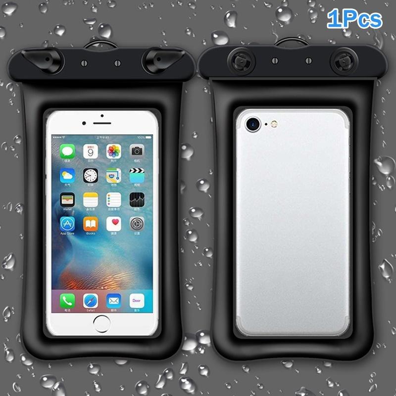 Floating Airbag Waterproof Swim Bag Phone Case Universal Highly Sensitive Touchscreen Phone Pouch The Water-Sprinkling Festival чёрный