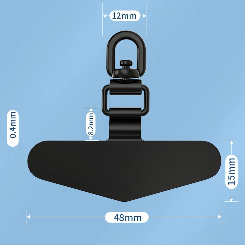 Universal 360 Degree Rotatable Stainless Steel Phone Lanyard Patch Anti-lost Metal Gasket For Cellphone Case Strap Parts Pad