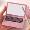 1PC Mirror Convenient Makeup Mirror Cute Mini Mirror Funny Folding Mirror Fashion Laptop Shape Portable Multicolor