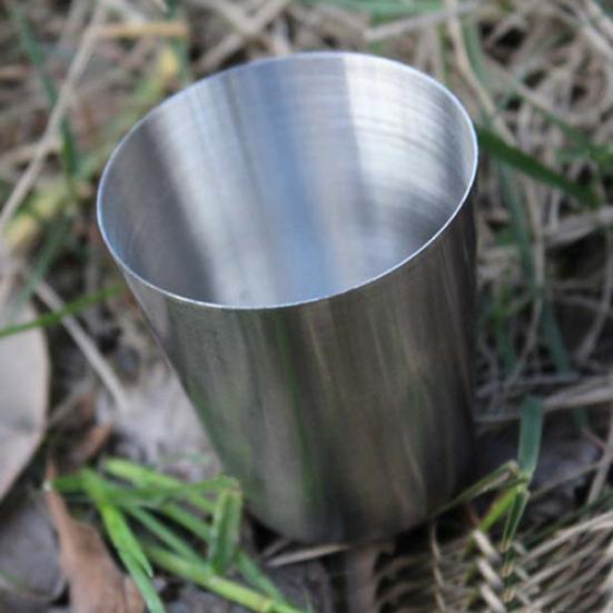 Outdoor Camping Wandern Polierter Edelstahl Whiskey Likör Becher für Flachmann
