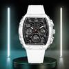 FOXBOX Casual Outdoor Electronic Man Watch Square Fashion Silicone Waterproof Luminous Auto Date Quartz Digital Watches Male+Box