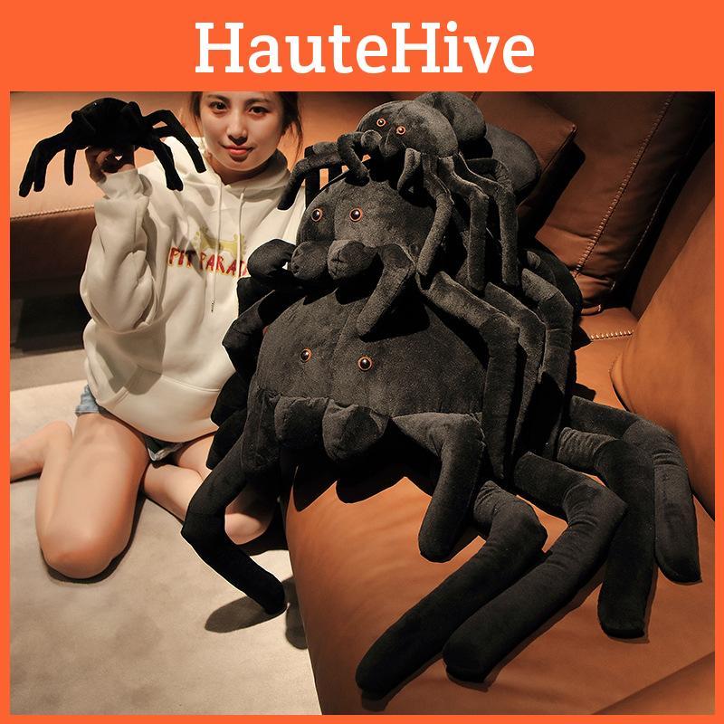 Spider Plush Black Toy Insect Stuffed Doll Bedroom Decoration Kids Gift Cute