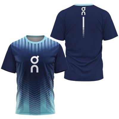 Herren 3D-Druck T-Shirt Outdoor Fitness Atmungsaktiv Schnelltrocknend Sport Kurzarm Rundhals Pullover Lässiges Oberteil