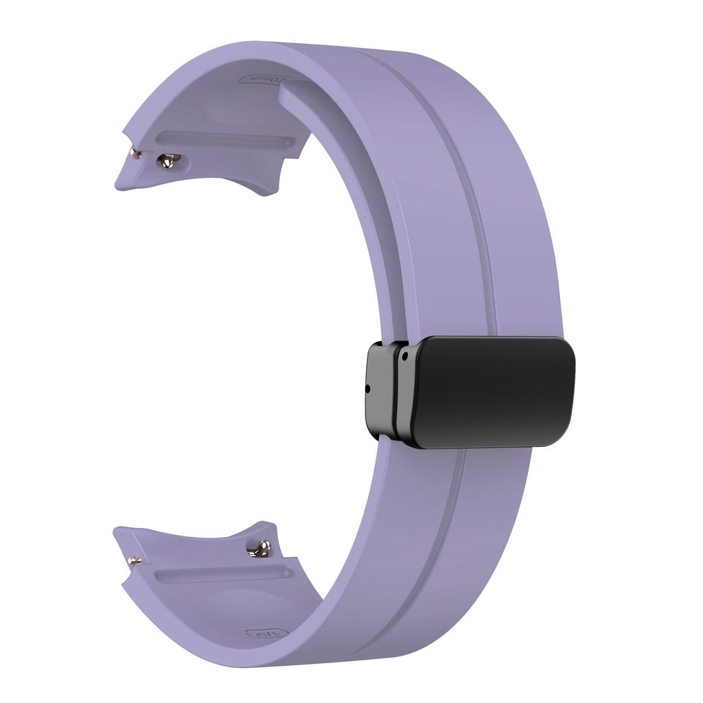 Magnetische D-gesp Siliconen Band Voor Samsung Galaxy Watch 6 5 4 Serie Sportband Voor Galaxy Watch 45 44 40/Classic 47 46 43 42