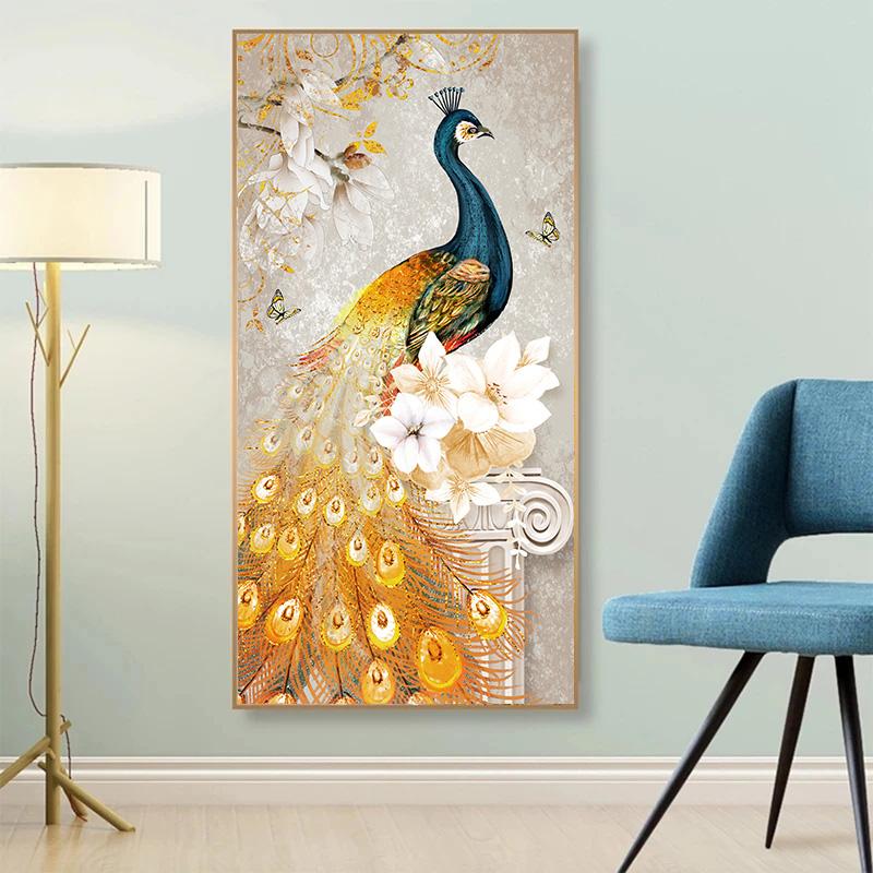 Beauty Peacock Animal Pictures Canvas Painting Posters and Prints Wall Art Pictures for Living Room Home Decor Cuadros