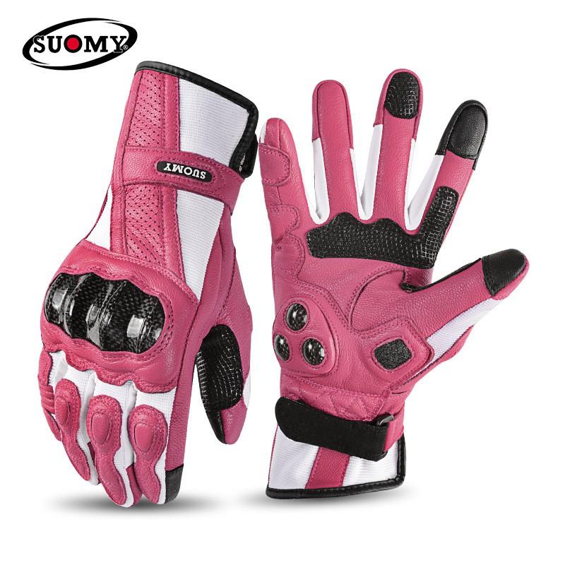 Real Leather Motorcycle Gloves Men Women All Season Riding Protective Gear Breathable Durable Vintage Style