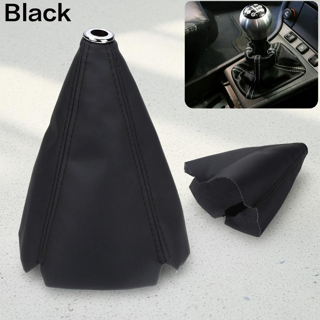 

Universal Black Car Gear Shift Knob Boot with Red Black Stitch for MT/AT Interior Styling Accessories чёрный
