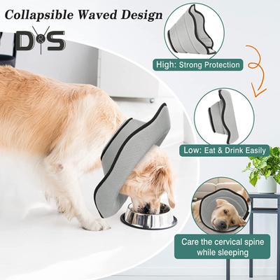 Soft Dog Cone Collar Post-Surgery Recovery Collar Adjustable Protective Pet Collar Prevent Licking Pet Cone Collar for Large Medium Dogs