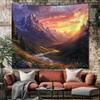 Mountain Sunset Scenery Tapestry