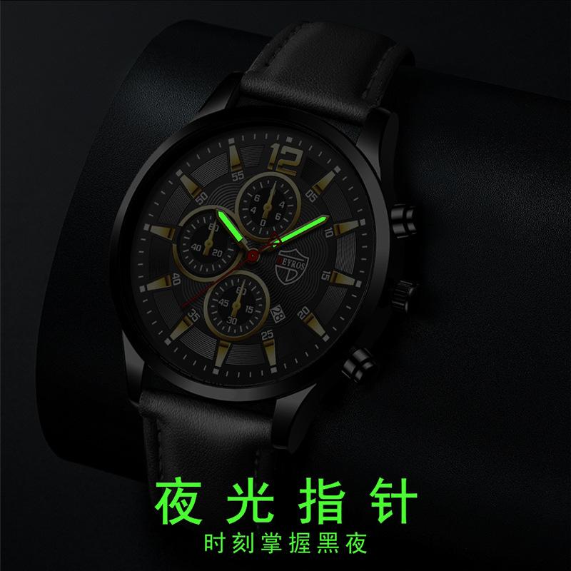 Trend Belt Watch Men'S Automatic Luminous Calendar Quartz Watch
