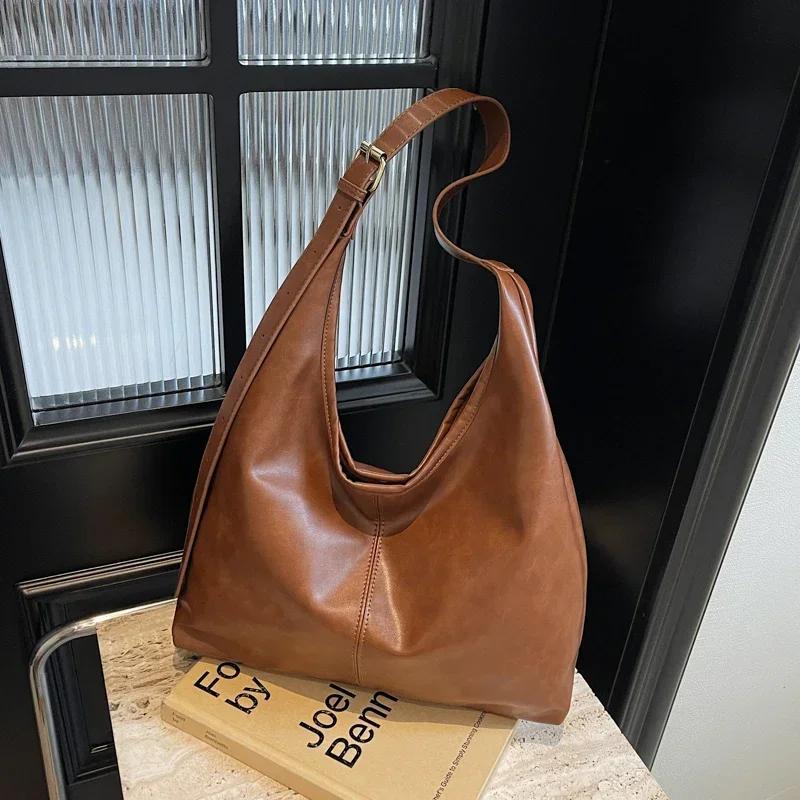 PU Solid Simplu Clasp Stil Clasic Navetă Genți de Umăr pentru Femei Calitate Înaltă Genți Tote de Mare Capacitate Geantă la Modă