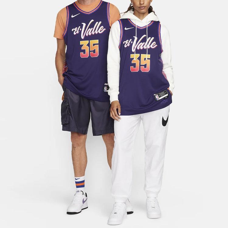 Nike Dri-Fit Alphanumeric Colorblock Basketball Jersey City Edition 2023/24 Unisex Tops Purple DX8773-536