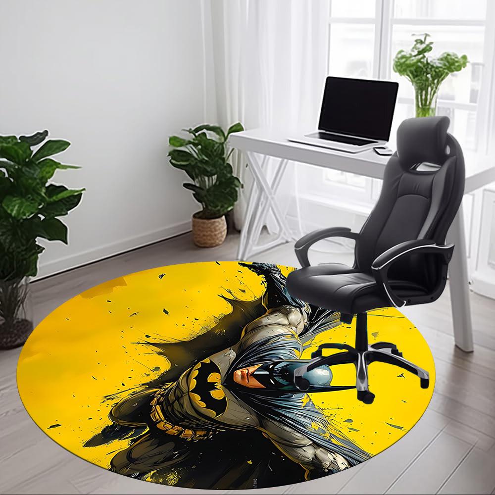 1pc Batman Mask Office Round Area Rug, Under Office Chairs Bedroom Living Room Home Decor, Room Deco, Available In Various Sizes