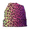 Rainbow Animal Leopard Skullies Beanies Caps Unisex Outdoor Winter Warm Knitting Hat Adult Spots African Animal Fur Bonnet Hats