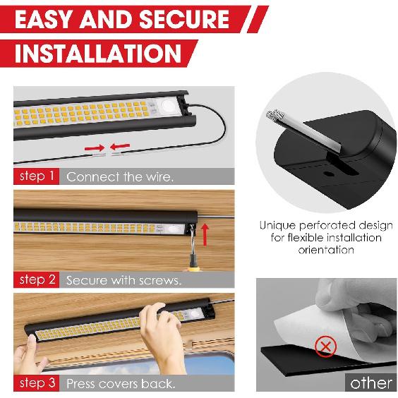 12V LED Light, 12 Volt Light Bar, Enclosed Trailer Lights, LED Light for RV Interior, String Lights for Trailer, Shed, Track, Van, RV(4Pack, 4000K,